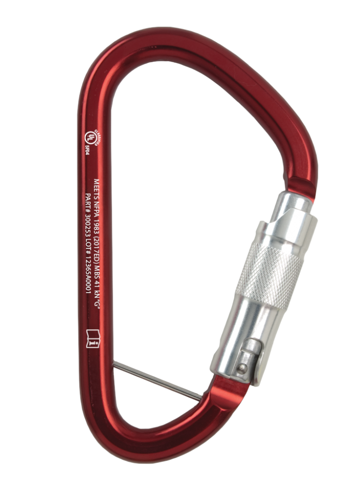XL Pro-Series Alum AutoLock Carabiner, Red